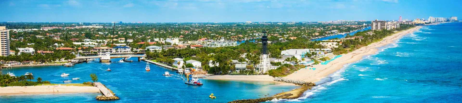 Pomano Beach aerial view of the coast