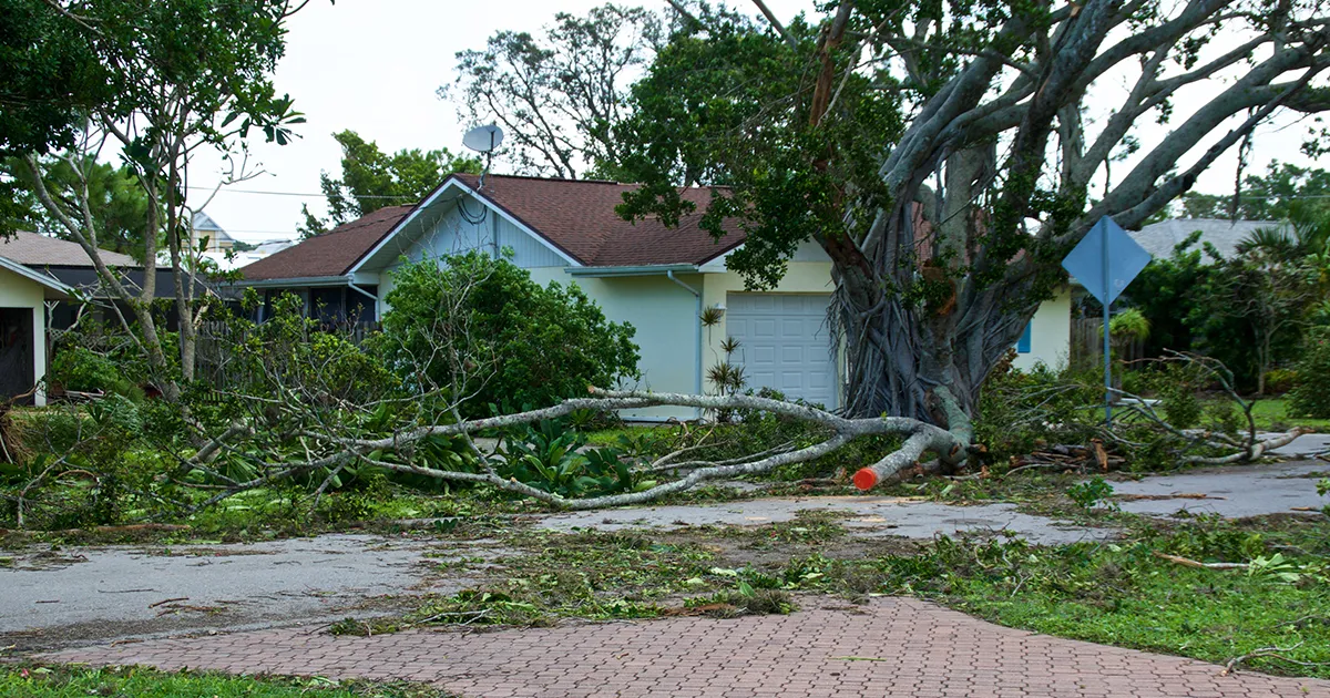 Hurricane Damage to home