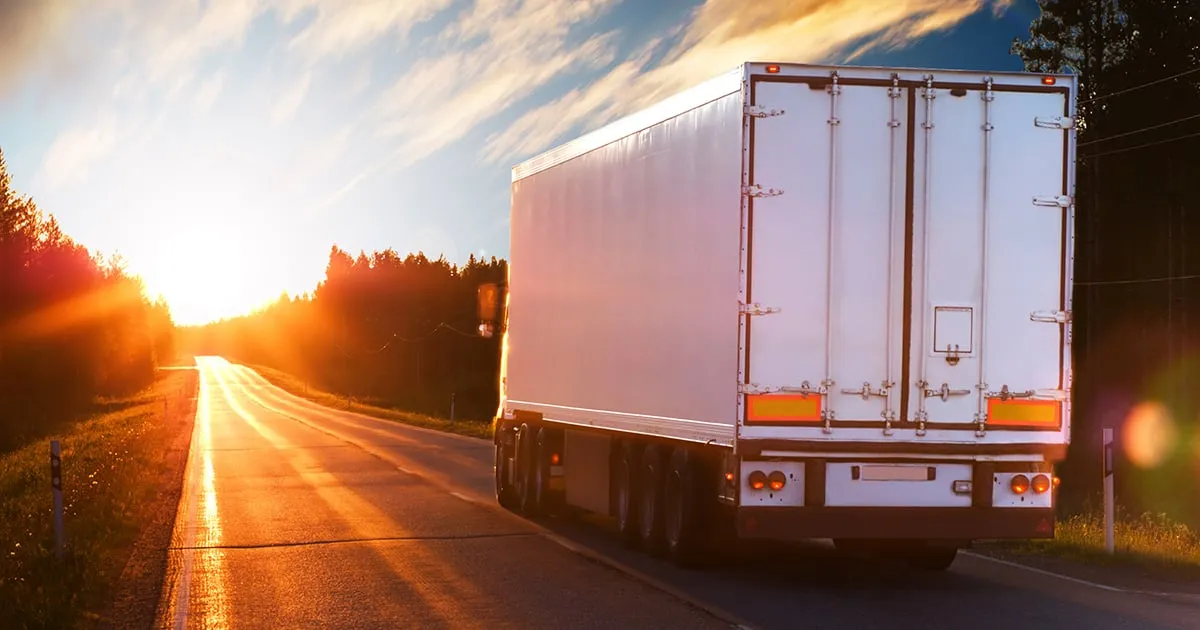 Truck on the road